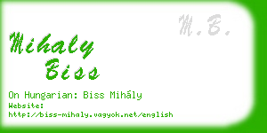 mihaly biss business card